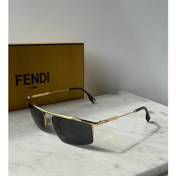 NEW Fendi FE40141U Gold Green Unisex Sunglasses - Picture 1 of 7